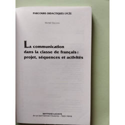 LA COM. EN CLASSE DE FRANCAIS