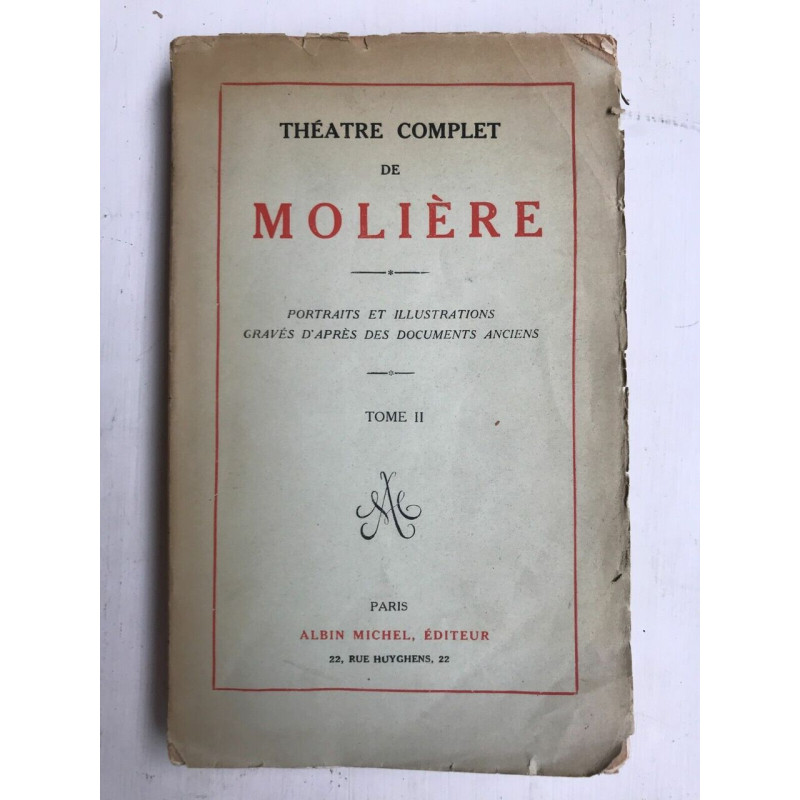 Théatre Complet de Moliére Tome II Albin Michel