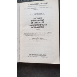 Discours sur l'origine de l'inégalité