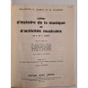 Cahier d'histoire de la musique et d'activités musicales