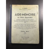 Aide-mémoire de l'élève déssinateur