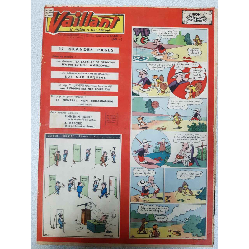 Vaillant Nº796- Le Journal Le Plus Captivant