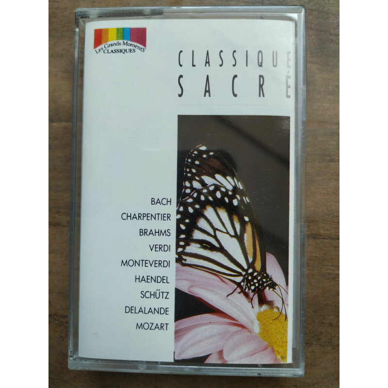 Classique sacré Bach Charpentier Brahms Cassette Audio-K7