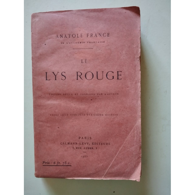 Le lys rouge