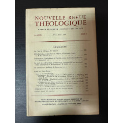Nouvelle revue théologique 94e année n°6 tome 84
