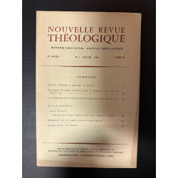 Nouvelle revue théologique 98e année n°1 tome 88