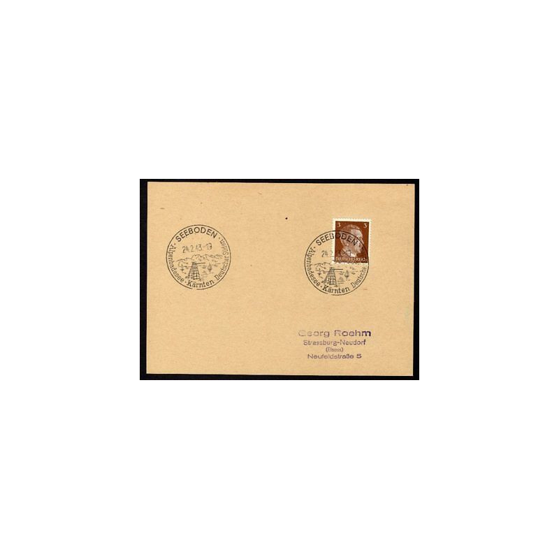 Allemagne n 706 Yv. cachet WW2 SEEBODEN Timbre Allemand Hitler Mi...