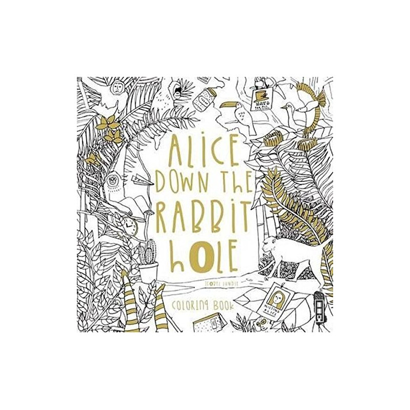 Alice Down The Rabbit Hole Colouring Book