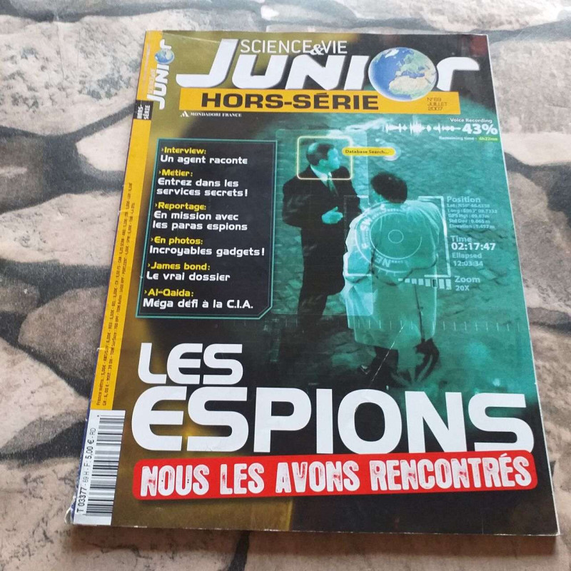 Science et vie junior n°69 - Les espions Juillet 2007