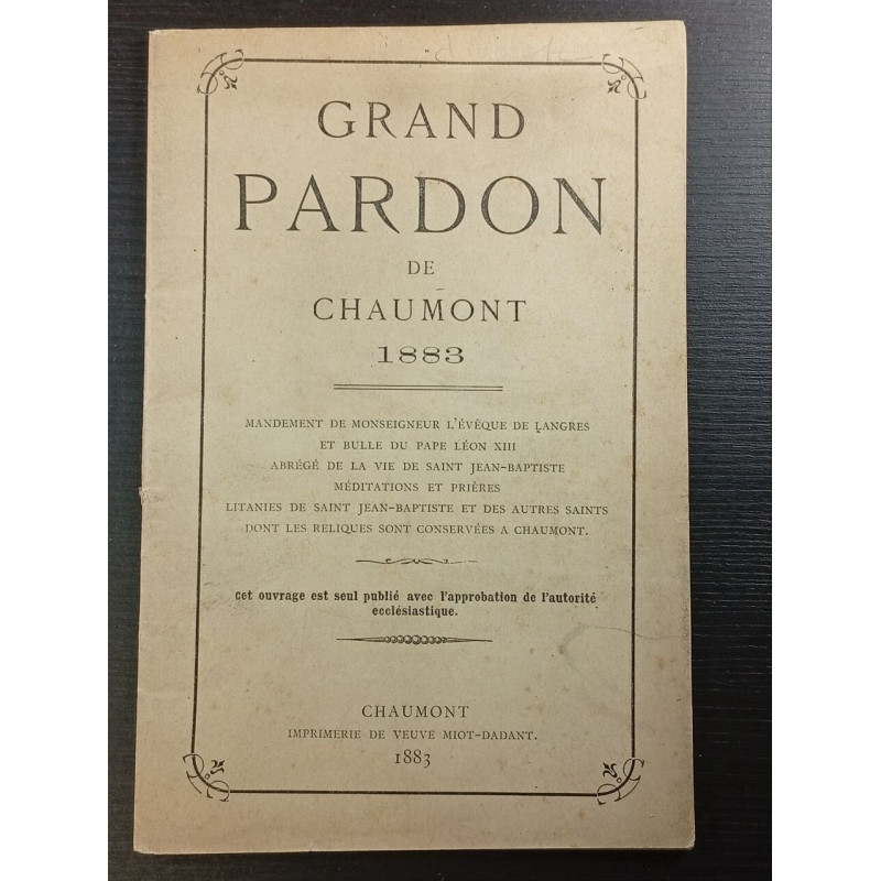 Grand Pardon de Chaumont 1883