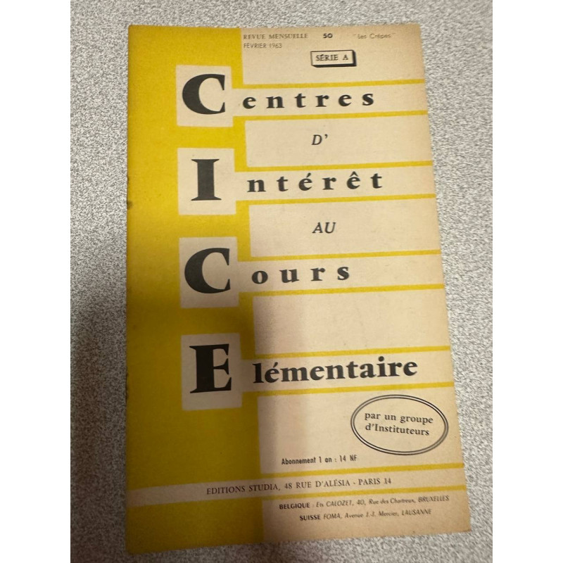 Centres d'intérêt au cours elèmentaire serie A n°50
