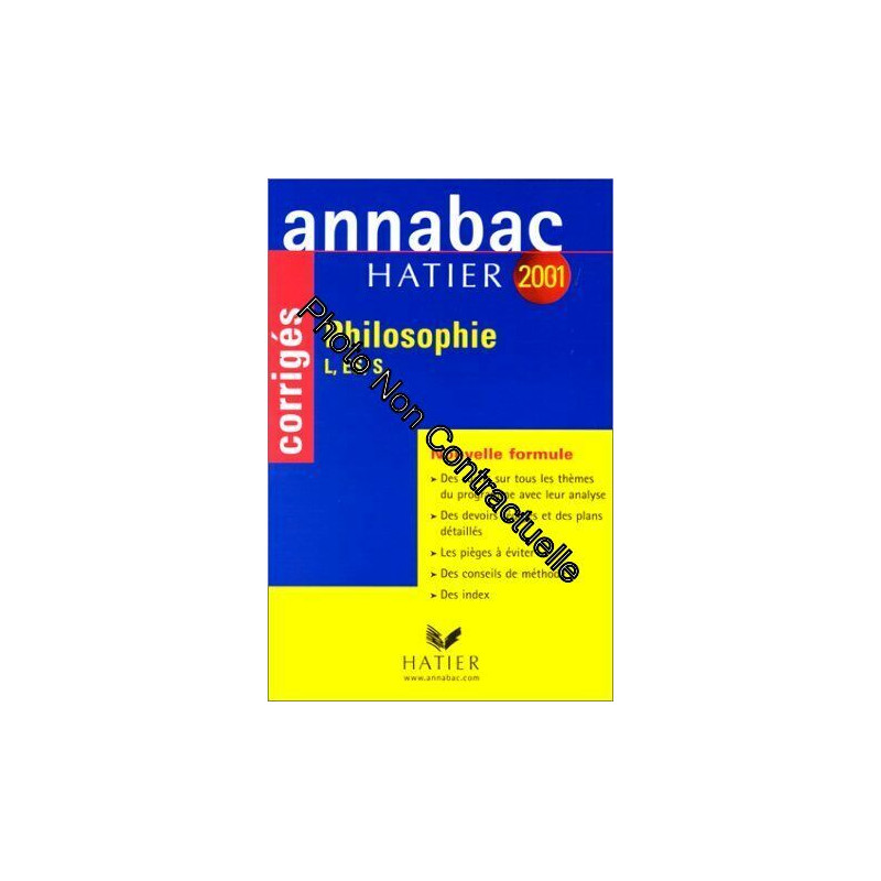 Annabac corrigés 2001 : Philopsophie L ES S
