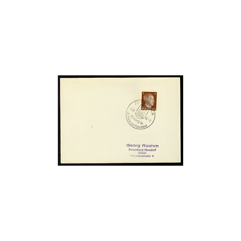 Allemagne n 706 Yv. cachet WW2 ECHTERNACH Timbre Allemand Hitler...