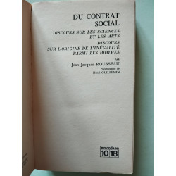 Jean-Jacques Rousseau : Du contrat social / Discours