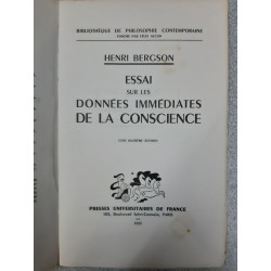 Essai sur Les Données Immédiates de la Conscience