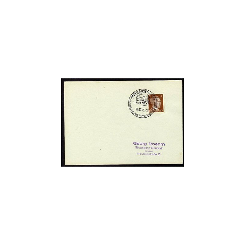 Allemagne n 706 Yv. cachet WW2 MÜLHAUSEN 2 Timbre Allemand Hitler...