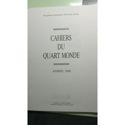 Cahiers du quart monde année 1989