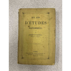 Dix ans d'études historiques