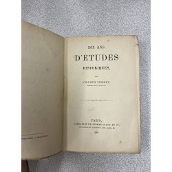 Dix ans d'études historiques