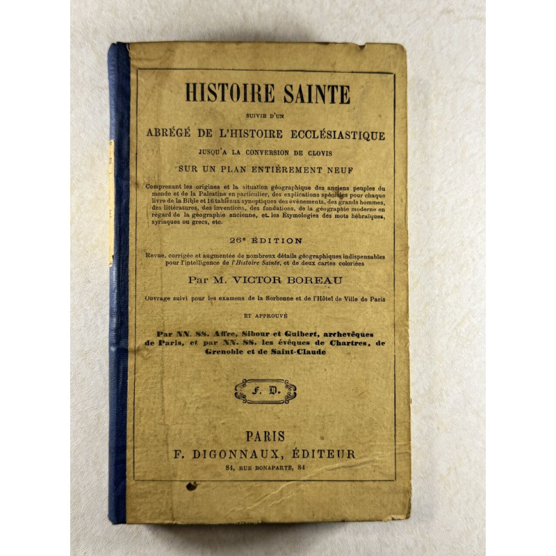 Histoire sainte suivie d'un abrége de l'histoire ecclésiastique...