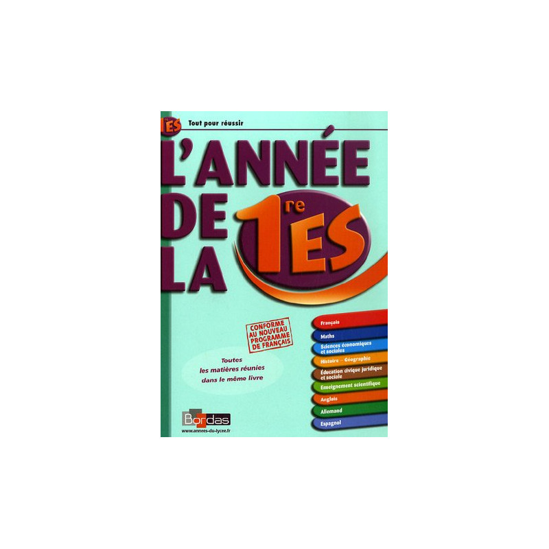 L'AD LA 1ERE ES - TOUT POUR REUSSIR (ancienne édition)