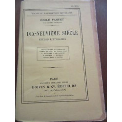 dix neuvième siècle études littéraires Boivin