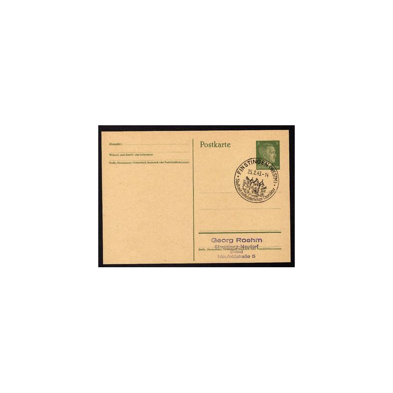Ganzsache FINSTINGEN Cachet Spécial 250243 WW2