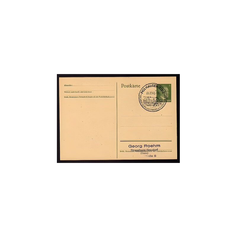 Ganzsache MÜLHAUSEN Cachet Spécial 031143 WW2