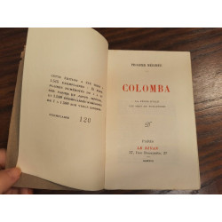 Prosper Mérimée Colomba Le divan numérotés Exemplaire n120