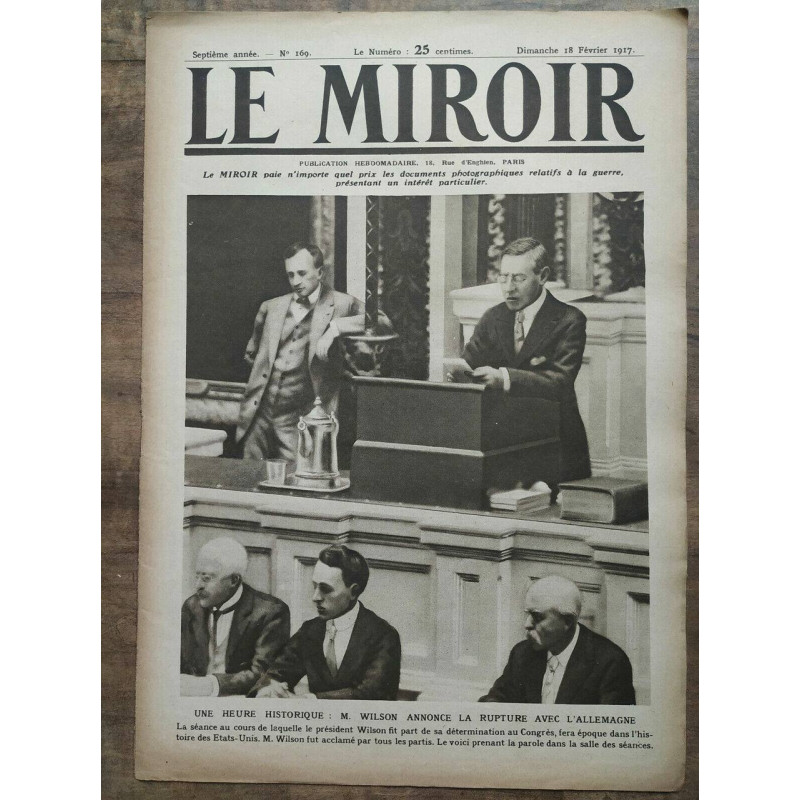 Le Miroir n169 18 Février 1917