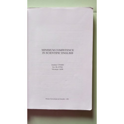 Minimum competence in scientific english