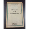 Lettre sur l'Indépendance