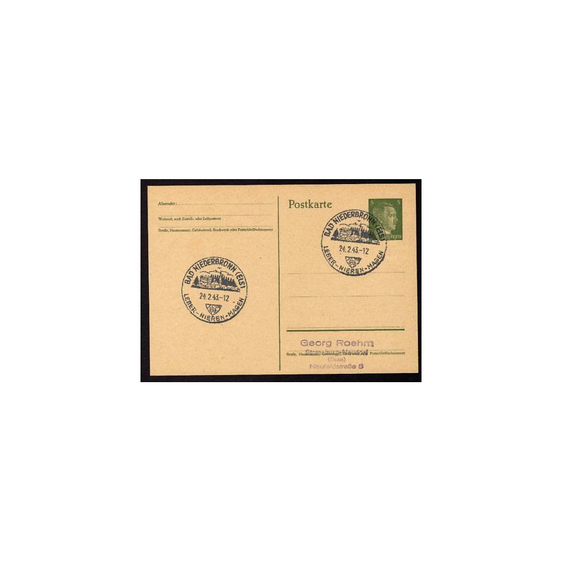 Ganzsache BAD NIEDERBRONN Cachet Spécial 240243