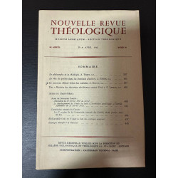 Nouvelle revue théologique 94e année n°4 tome 84