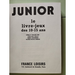 Junior le livre-jeux des 10-15 ans