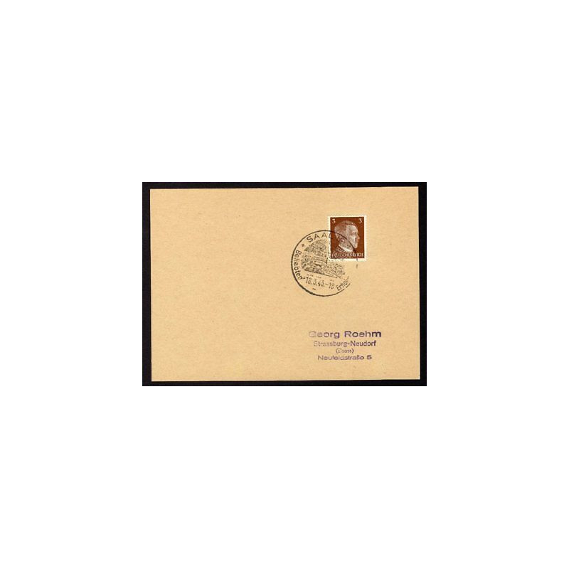 Allemagne n 706 Yv. cachet WW2 SAAL Els Timbre Allemand Hitler Mi...