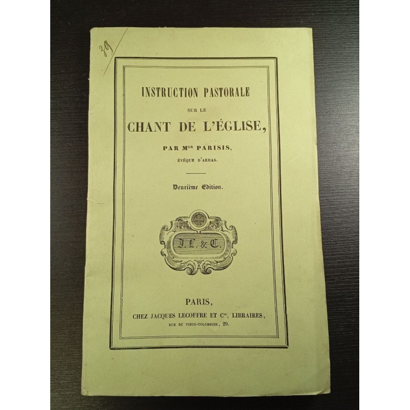 Instruction pastorale sur le chant de l'église