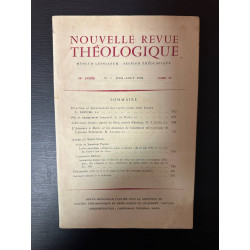 Nouvelle revue théologique 88e année n°7 tome 78