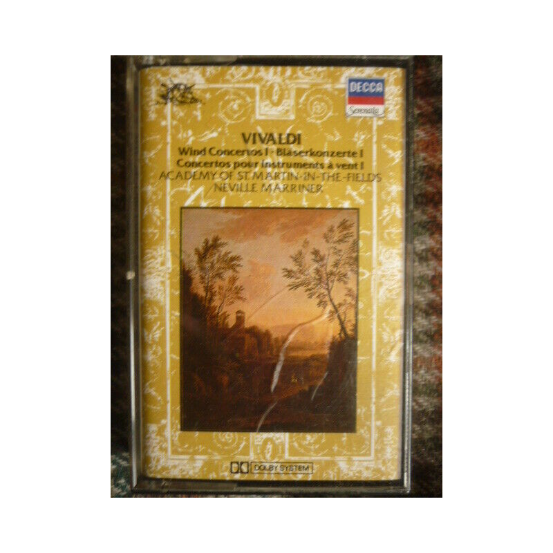 Vivaldi Wind Concertos I-Neville Marriner Cassette Audio Decca 414...
