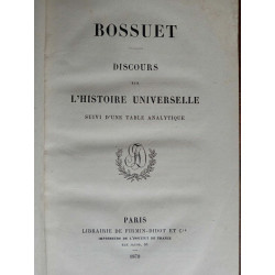 Bossuet Discours sur l'histoir universelle Librarie de