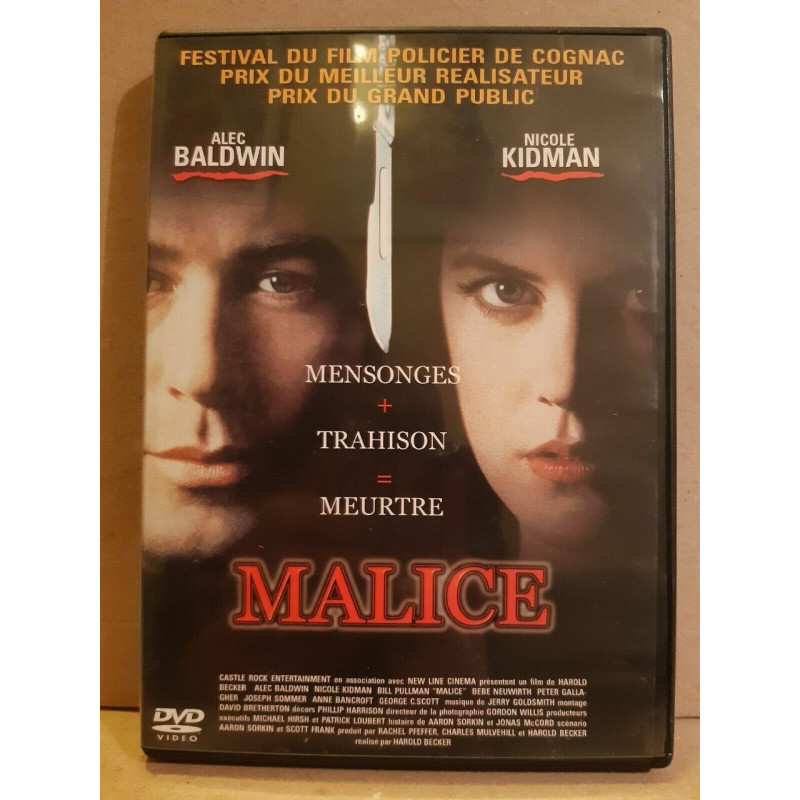 Malice Alec Baldwin Nicole Kidman DVD