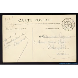 CPA 35 RENNES avec cachet ambulant BREST A PARIS RAPIDE D du 10...