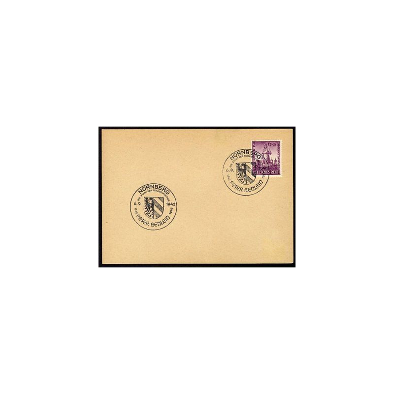 Allemagne n 743 Yv. cachet WW2 NÜRNBERG Mi. 819