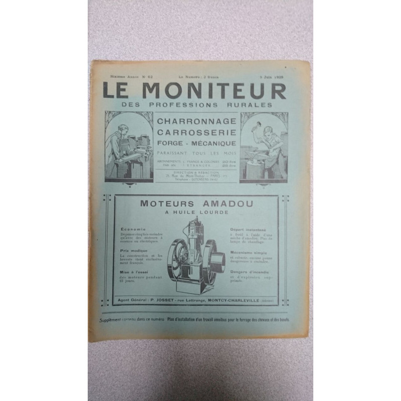 La moniteur n° 62 / Juin 1928