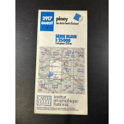 Piney lac de la fôret d'orient (2917 ouest) serie bleue 1:25000...