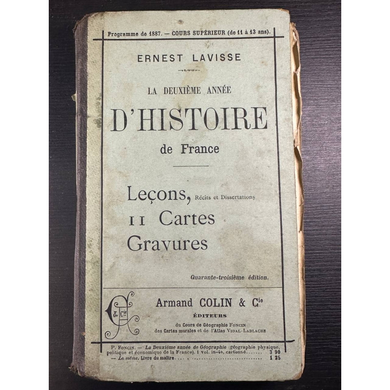 La deuxieme année d'histoire de france