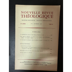Nouvelle revue théologique 99e annee n°9 tome 89