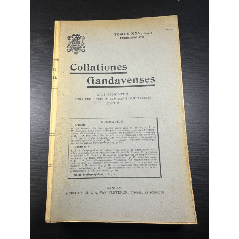 Collationes Gandavenses Tomus XXV 1938