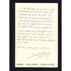 Docile roman éd du Seuil Epreuve non corrigée SP