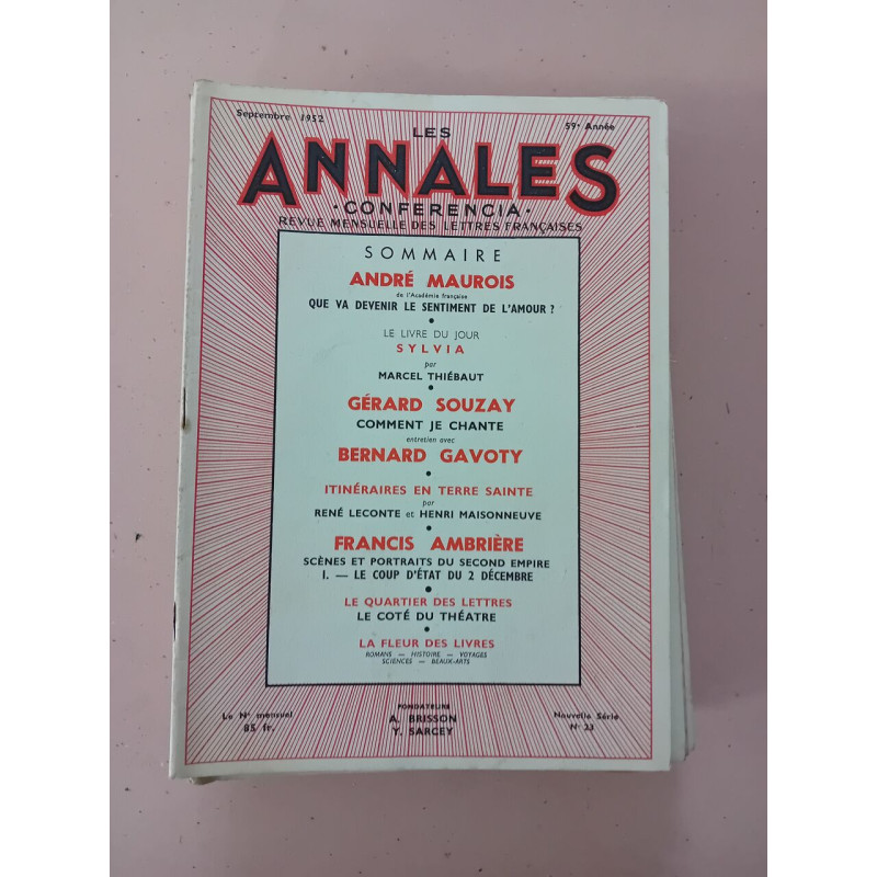 Revue Les annales des lettres françaises N° 23